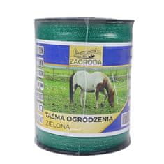 shumee Električni trak za ovčarsko ograjo 20 mm x 200 m, UV odporen, zelen, 4-žilni, 0,16 mm, za ogrado