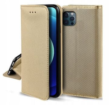 shumee Ovitek za Apple iPhone 11 Pro max pametni magnetni ovitek z zapiranjem knjige zlat + steklo