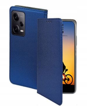shumee Ovitek za Redmi Note 12 PRO Plus pametni magnetni ovitek za knjige, temno moder + 9H steklo
