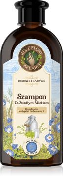 shumee Zeliščarjevi recepti Domače tradicije Šampon s kislim mlekom za suhe in barvane lase 350 ml