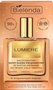 Bielenda Prof. Bielenda Lumiere večnamensko olje za suho nego z zlatimi delci za obraz, telo in lase 50 ml