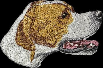 Artdog Pointer - našitek v obliki psa, vezen našitek, edinstven okras za nahrbtnik znamke Art-Dog