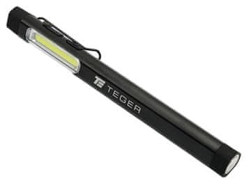 shumee LED COB svetilka v obliki pisala iz aluminija, 400lm, 750mAh baterija, polnilno USB, Teger