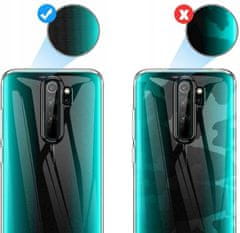 shumee Tanek ovitek za Xiaomi Redmi Note 8 Pro, prozoren ovitek, brezbarvna zadnja stran + steklo