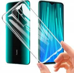shumee Tanek ovitek za Xiaomi Redmi Note 8 Pro, prozoren ovitek, brezbarvna zadnja stran + steklo