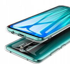 shumee Tanek ovitek za Xiaomi Redmi Note 8 Pro, prozoren ovitek, brezbarvna zadnja stran + steklo