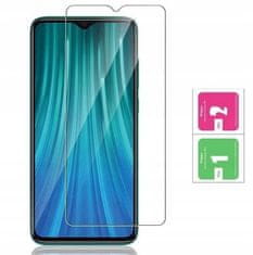 shumee Tanek ovitek za Xiaomi Redmi Note 8 Pro, prozoren ovitek, brezbarvna zadnja stran + steklo