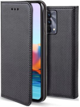 shumee Pametni magnetni ovitek črne barve s preklopnim pokrovčkom za Realme GT Master 5G+ steklo