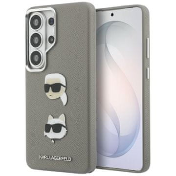 Karl Lagerfeld Kovinski ovitek Karl Lagerfeld Saffiano Double Heads za Samsung Galaxy S26 Ultra, srebrn