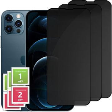 shumee 3x kaljeno steklo proti vohunjenju za iPhone 12 Pro Max zaščitno steklo proti vohunjenju