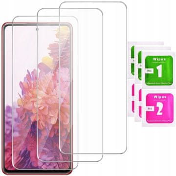 shumee 3x kaljeno steklo za zaščitno folijo za zaslon Samsung Galaxy S20 FE 9H, komplet 3 kosov