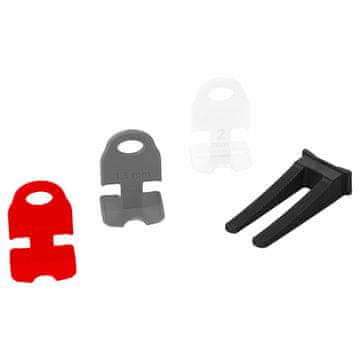 shumee Sistem za niveliranje z klini in sponkami št. 1 MIX (paket 50/50 kosov) 2,0 mm Vorstahl
