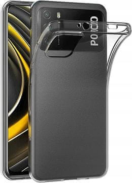 shumee Ovitek za xiaomi poco M3 / Xiaomi Redmi 9T prozoren tanek silikonski ovitek + 9H steklo