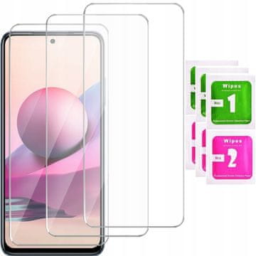shumee 3x kaljeno steklo za zaščitno folijo za zaslon Xiaomi Redmi Note 10s 9H komplet 3 kosov