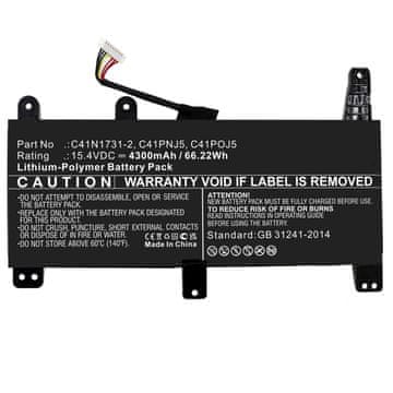 CoreParts Baterija CoreParts 66,22 Wh Li-Polymer 15,4 V 4300 mAh za prenosnik Asus, mbxas-BA0313