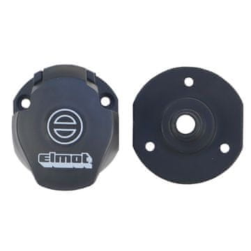 shumee 7-polna plastična električna vtičnica s pokrovom 12/24V ponikljani vtiči Premium elmot