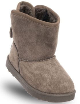 shumee Otroški usnjeni gležnjarji - solo soprani couture - SCG421P86/21 BOW dekliška taupe 25