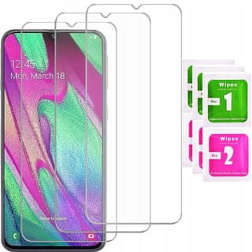 shumee 3x kaljeno steklo za zaščitno folijo za zaslon Samsung Galaxy A40 9H | komplet 3 kosov