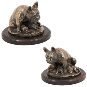 Artdog Francoski buldog II - kipec psa, pisarniška figurica, pokal za pasjo razstavo Art-Dog