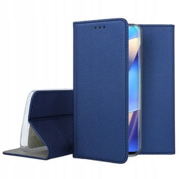 shumee Ovitek za pametno knjigo Oppo A16 A16S A54S z magnetom, temno moder, knjižni + steklo