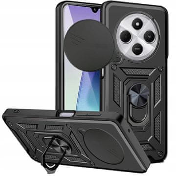 shumee Ovitek za Xiaomi Redmi 14C Defender z drsnim obročem za hrbtno stran + kaljeno steklo