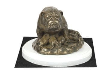 Artdog Bulldog II - kipec psa, figurica na belem podstavku, pokal za pasjo razstavo Art-Dog