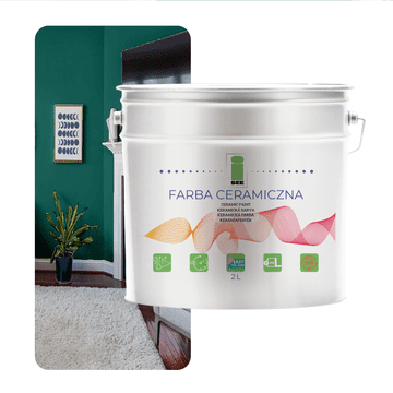 shumee Keramična barva ZA stene, pralna, zelena, turkizna, mint, 2 l, odporna proti madežem