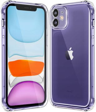shumee Ovitek za Apple iPhone 11, odporen proti udarcem, oklepljen hrbet, prozoren + steklo