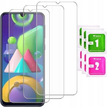 shumee 3x kaljeno steklo za zaščitno folijo za zaslon Samsung Galaxy M21 9H komplet 3 kosov