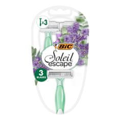 Bic Ženske britvice BIC Soleil Escape s 3 rezili - sivka in evkaliptus, 1 paket - 3 kosi