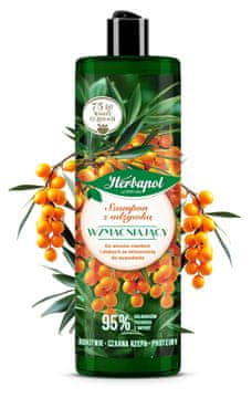HERBAPOL Herbapol Krepilni šampon z balzamom Morski rakitovec + Črna redkev + Proteini 400 ml