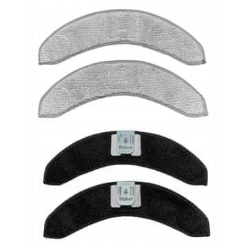shumee Set 2 Lavete De Rezerva Pentru Mop Irobot Roomba Combo J7 J7+ J9 J9+ Plus, Schimbare Recomandata La Fiecare 2-3 Luni, O Potrivire Perfecta, Asamblare Usoara, Materiale De Inalta Calitate, Gri/Negru