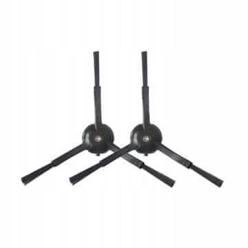shumee Set 2 Perii Laterale Pentru Roborock S50, S6, S8, S8 Ultra, Revo Q Mop 2 Pro, Negru, 2 Perii Laterale, Plastic De Inalta Calitate, Schimbare Recomandata La Fiecare 1-2 Luni, Negru