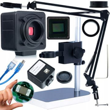 Rosfix Nastavljiva roka Rosfix za digitalni mikroskop ODM-180X 50 mm + platforma za ODM-100X 50 mm in 40 mm + kamera Crux PRO kmcp-hdmi-USB 5mp Plantes Pro Series