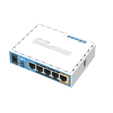 Mikrotik MikroTik | hAP ac lite | RB952Ui-5ac2nD | 802.11ac | 2.4/5.0 | 867 Mbit/s | 10/100 Mbit/s | Vrata Ethernet LAN (RJ-45) 5 | MU-MiMO Da | PoE vhod/izhod