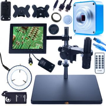 Rosfix Rosfix digitalni mikroskop Earth Pro mcep-0.5X + 8-palčni zaslon + držalo + nastavljiv 56xLED osvetljevalec + Scorpius PRO kmsp-hdmi-usbi Planets PRO