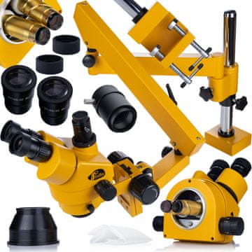 Rosfix Rosfix Neptune Pro msnp-T-WDMS3-O | Trinokular | Podaljšek | Zoom 7–45x | Simultano gorišče | Delovna razdalja 100 mm | Glava 45° | Oranžna serija PRO
