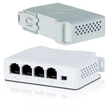 shumee Podaljšek/ojačevalnik POE DIN TH35 | 1x vhod 3x izhod | Gigabit | 24 W | 8 W/vrata | 100 m | Samodejni MDI/MDIX | LED | SCP/OLP | CE RoHS | Kompakten