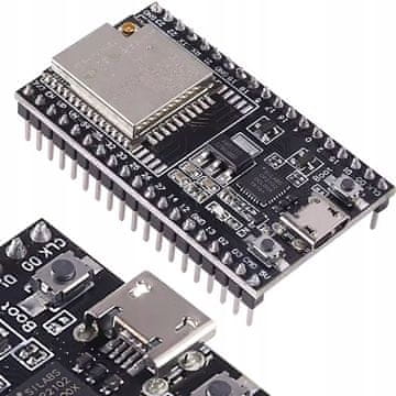 shumee ESP-wroom-32U DevKitC - modul ESP32 z WiFi + Bluetooth | 32 GPIO | Mikro USB | U.FL priključek za anteno | 4MB Flash | Arduino IDE | IoT | NodeMCU