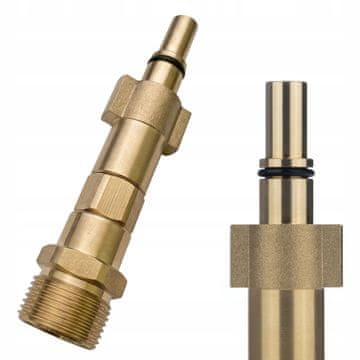 Rosfix Adapter za zunanji navoj M22 za Boschev bajonetni priključke, nov tip | Medenina | Adapter za visokotlačni čistilec | Black&Decker, Makita, Stanley