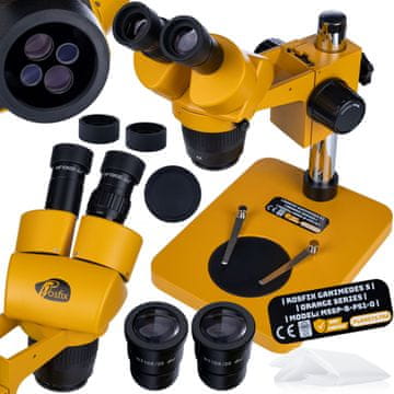Rosfix Rosfix Ganymede S mssp-B-PS1-O - Binokularni stereo mikroskop | Planets S | Povečava 20–40x | Optika Greenough | WF10X/20 | 45° | Vrtenje 360° |