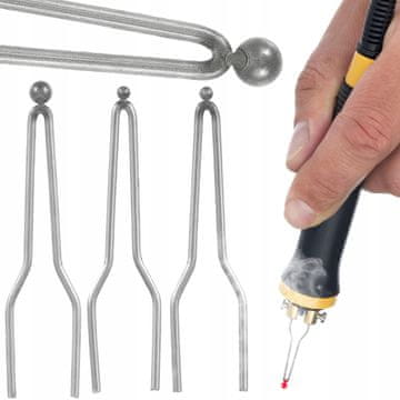 Rosfix PyroBall Basic 3 kosi - Kroglični konici za pirografski gorilnik | 1,5 mm 2 mm 2,5 mm | združljiv z 60W dvopolnimi RBB60W RBR60W črne barve Fenix