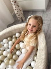 shumee Suhi bazen 110x40 Corduroy Toffee 500 kroglic: biserna, bež, zlata, svetlo zlata