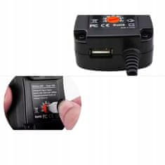 Rosfix Napajalnik DC 30 W - Univerzalni napajalnik | 3–12 V | 1,2 A | 6 komolcev | USB | EU | Kompakten | Nastavitveni gumb