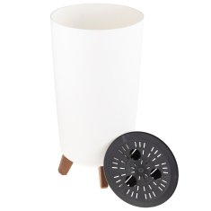 TOP GIFT DGTL240-S449 visok bel cvetlični lonček z nogami, okrogel visok cvetlični lonček, ozko stojalo za rože, bele noge