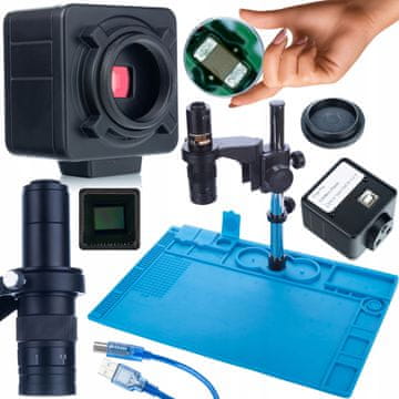Rosfix Digitalni mikroskop Rosfix Earth Pro mcep-0.5X s kamero Crux PRO kmcp-hdmi-USB 5mp in silikonsko podlogo z železno osnovo 480x320mm