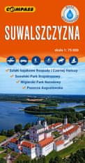 Compass Regija Suwałki. Nacionalni park Wigry, Avgustovski gozd, Czarna Hańcza, Rospuda. Laminirana turistična karta. Izdaja 2025. Kompas