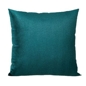 shumee Dekorativna prevleka za vzglavnik v slogu ribje kosti iz steklenično zelene dekorativne tkanine z geometrijskim vzorcem, 40x40 cm