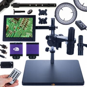 Rosfix Rosfix Earth Pro mcep-0.5X digitalni mikroskop + 8-palčni zaslon + držalo + nastavljiv 56xLED osvetljevalec + kamera Tucana Pro