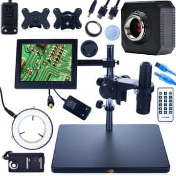 Rosfix Rosfix Earth Pro mcep-0.5X digitalni mikroskop + 8-palčni zaslon + držalo + nastavljiv 56xLED osvetljevalec + Orion Pro kamera